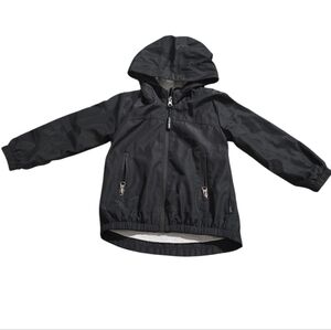 Little Bipsy Kids Black Hooded Jacket Full Zip Size 18-24 Month Lightweight